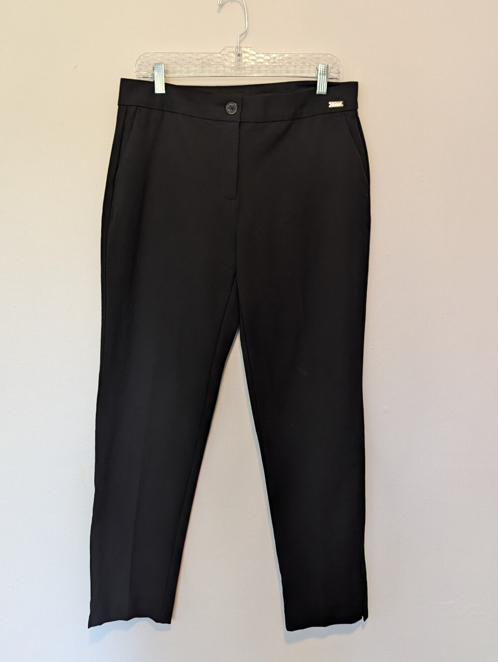 Badgley Mischka Black Tailored Dress Classic Pants Trousers Stretch Office Siren